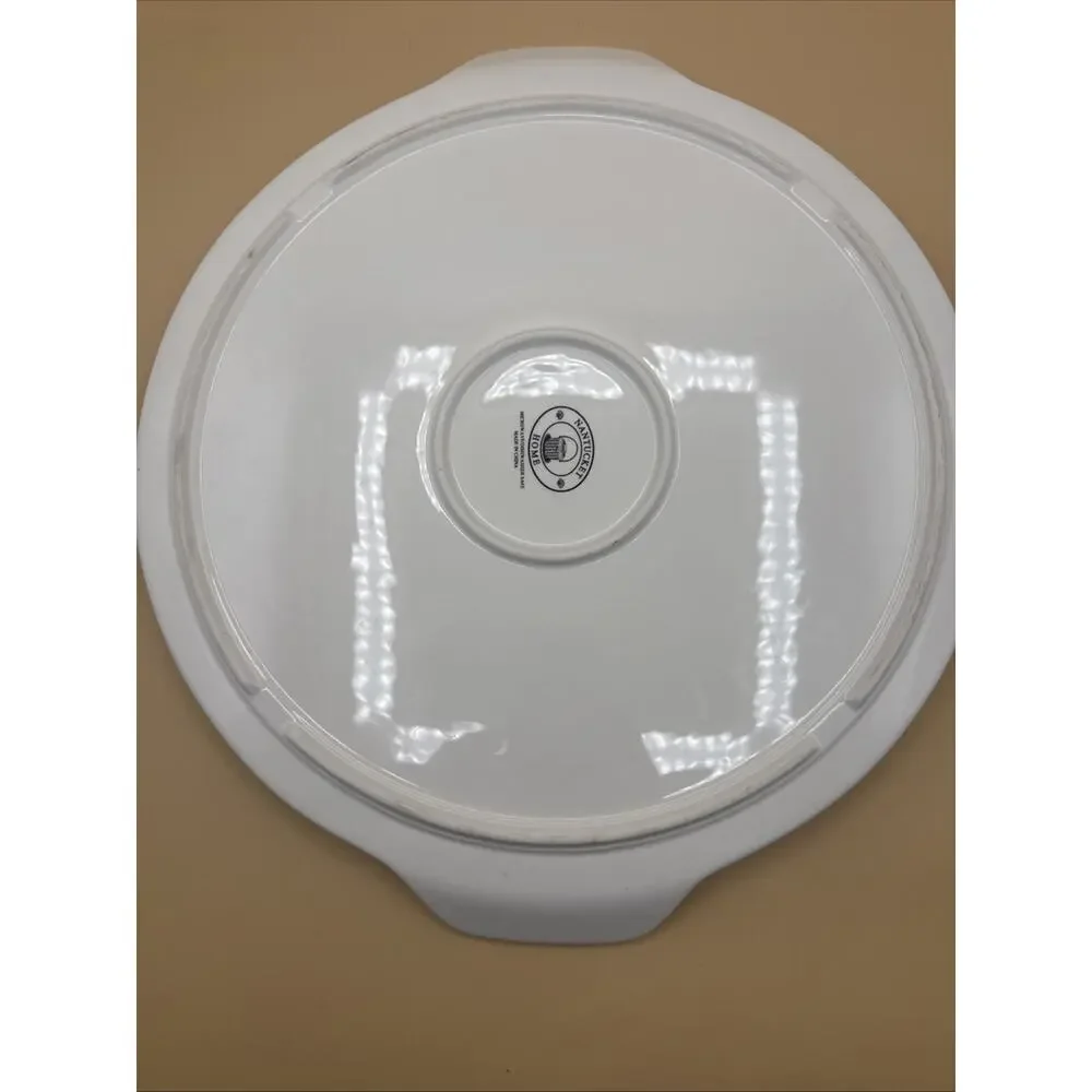 Nantucket Home Happy Everything Monthly Celebration Handled Cake Plate/Platter.